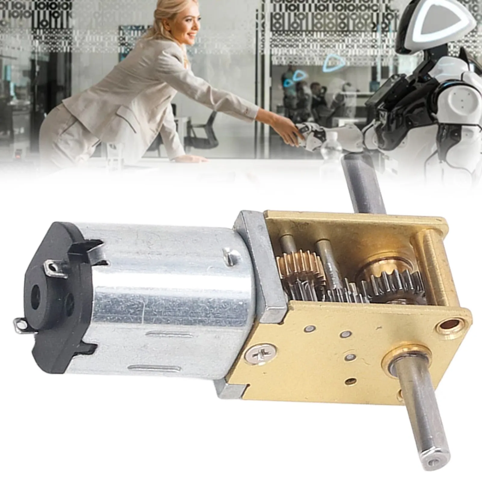 

190RPM Gear Motor Gear Motor with Fixing Mount Dual Shaft Worm Speed Reduction Motor for Intelligent Car Dual Shaft Worm Motor