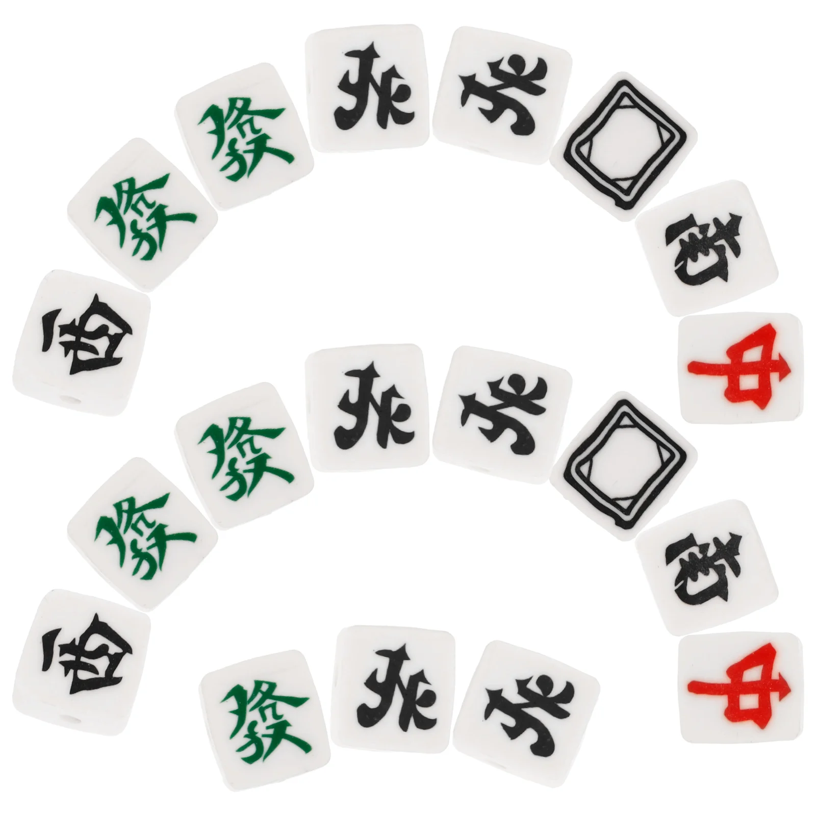 

100 Pcs Beads for Bracelets Mahjong DIY Making Loose Punch Piece Necklace Polymer Clay Beaded Jewelry Spacer Child