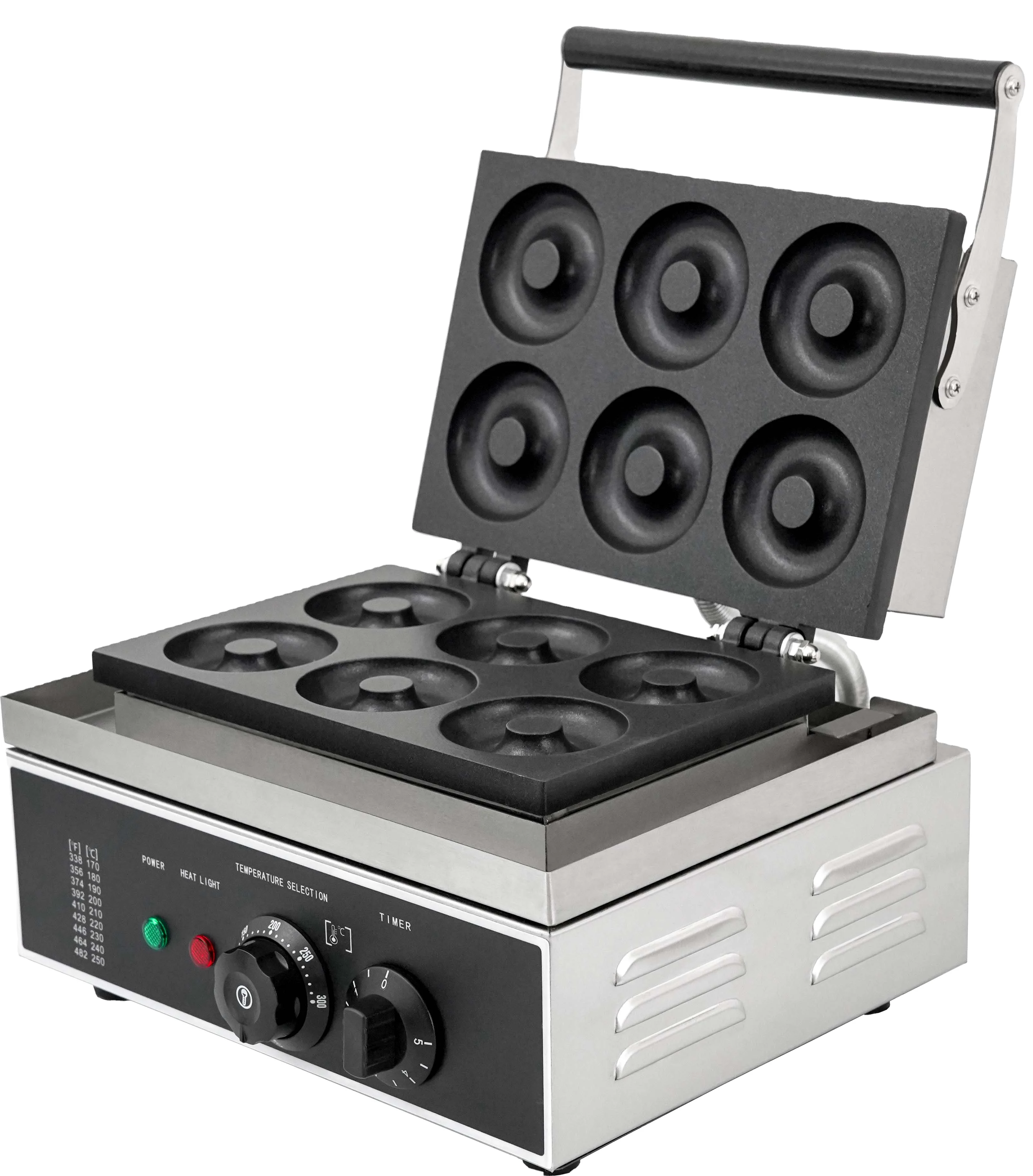 

Kitchen Appliance Stainless Steel Electric Sandwich Donut Maker Pine Machine Breakfast Toaster Non-stick Snack Food Machine