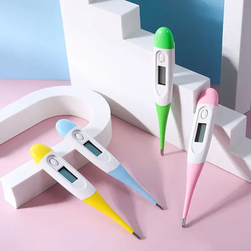Digital Thermometer emperature Measurement Head Oral Armpit TElectronic Digital Dispaly Soft Head Home First Aid Kit Baby Adult