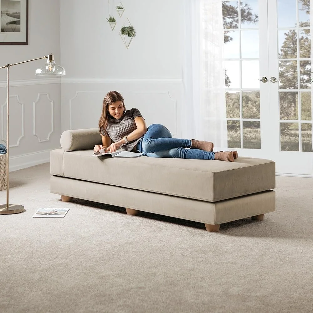 Alon Daybed Pieghevole Letto Queen Size Materasso Divano Letto Modulare Comodo Mobili per la Casa Copertura in Velluto Rinforzo Rimovibile