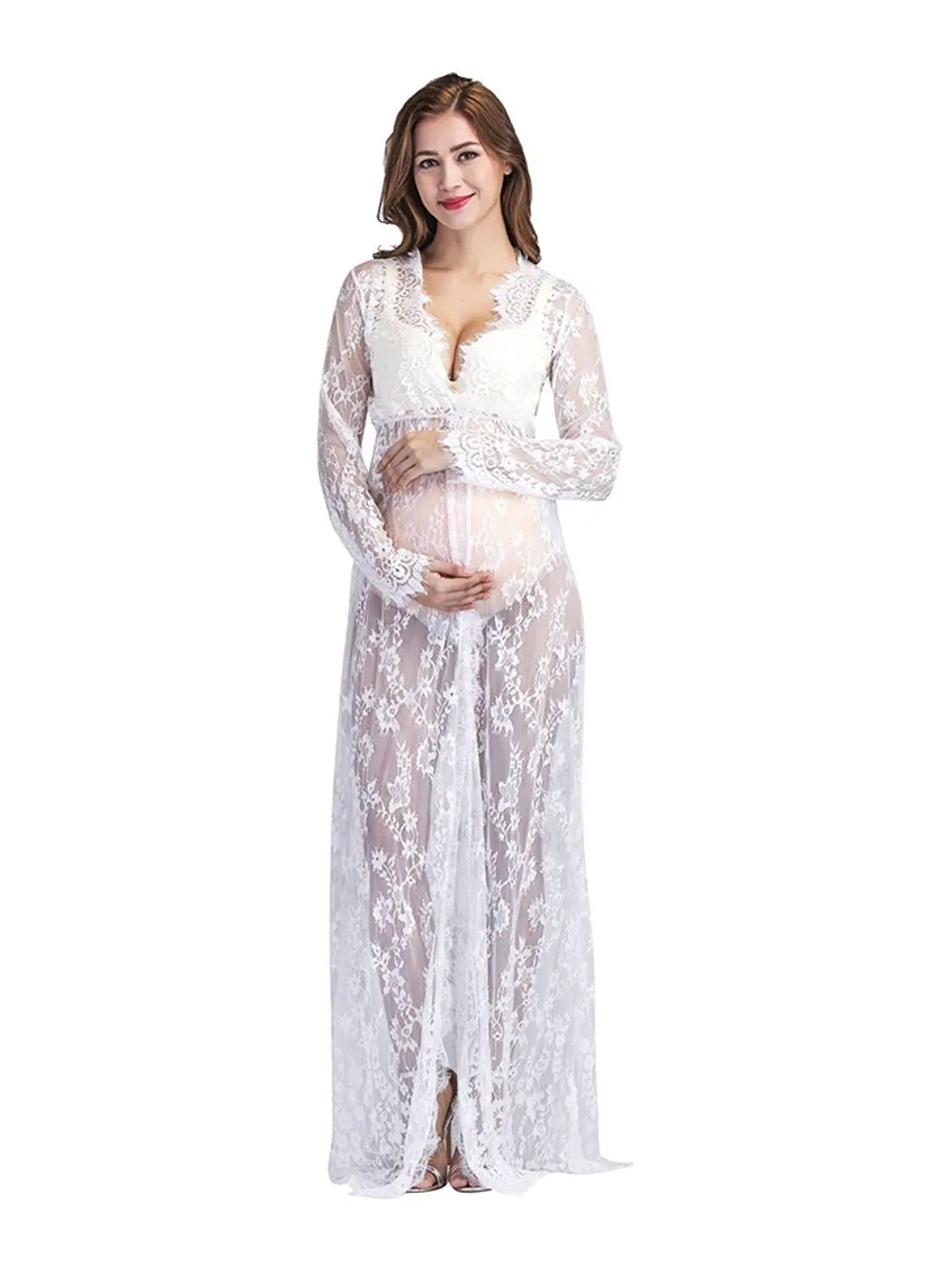 2Pregnant women's photography dress Pregnant Maternity Dresses for Pregnancy Pregnant Clothes Gown Women Sexy Photo Shoot Photog