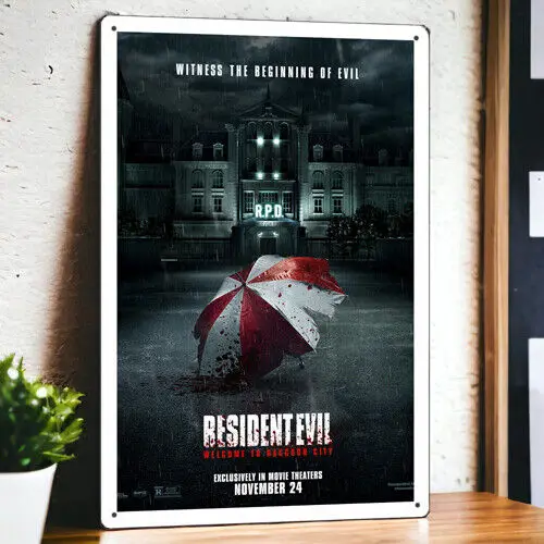 Resident Evil: Welcome to Raccoon City 2021 Metal Movie Poster Tin Sign 8