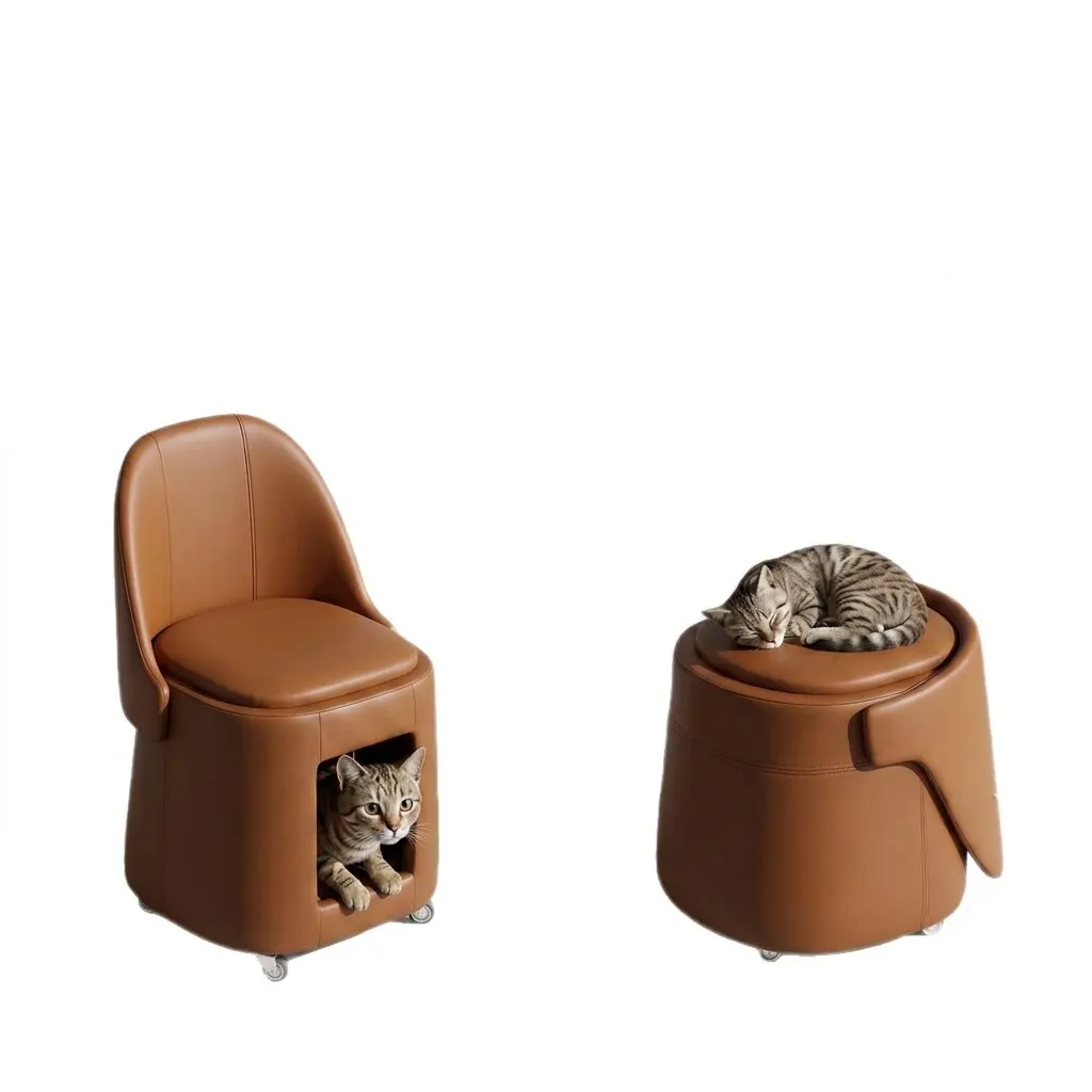 Multi-functional Modern  Nest Sofa with Shared Seat Movable Pulley Dual-Use Chair for Humans and Pets Furniture OEM Supplier
