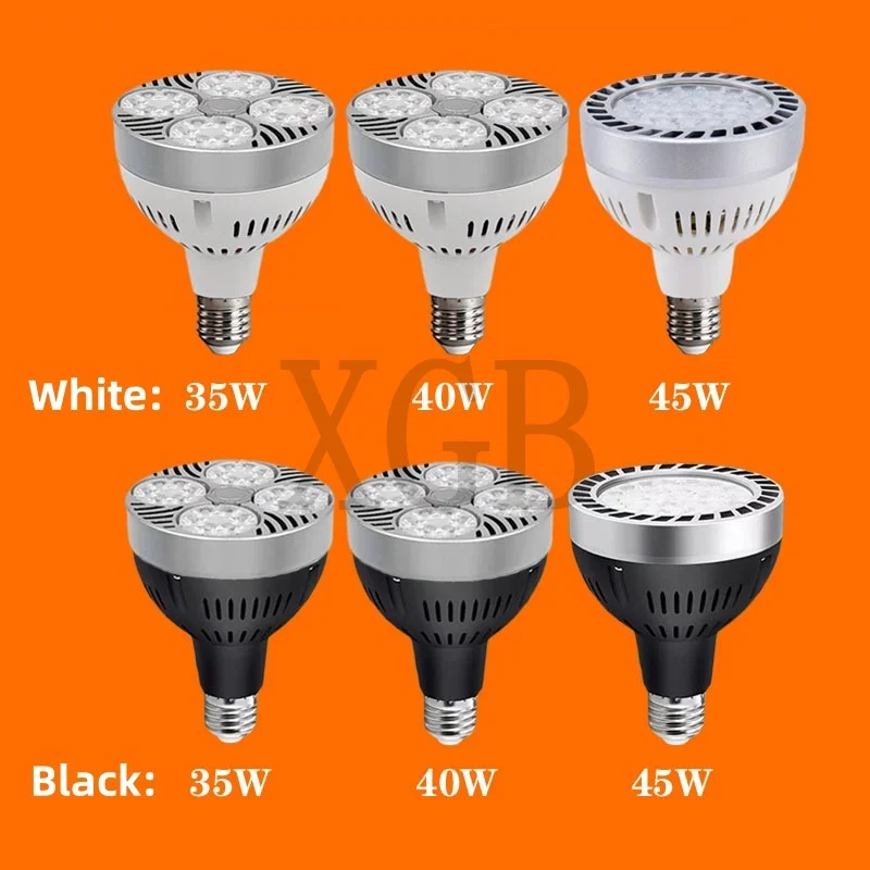 220V E27 PAR30 LED Lamp Bulb 35W Ultra Bright LED Light bulb Lampara Built-in Fan Cooling For Track Lighting Downlight Spotlight