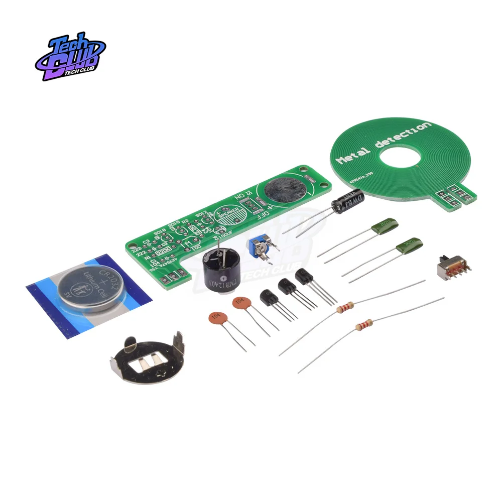 DC 3V-5V Metal Detector Kit Kit elettronico modulo scheda sensore parte elettronica fai da te Metal Detector Kit fai da te accessori