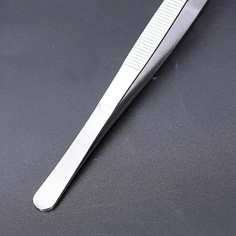 Pincettes de précision en acier inoxydable, 12.5/14/16/18 cm, pointe dentelée pointue incurvée, outils à main de réparation, pincettes industrielles