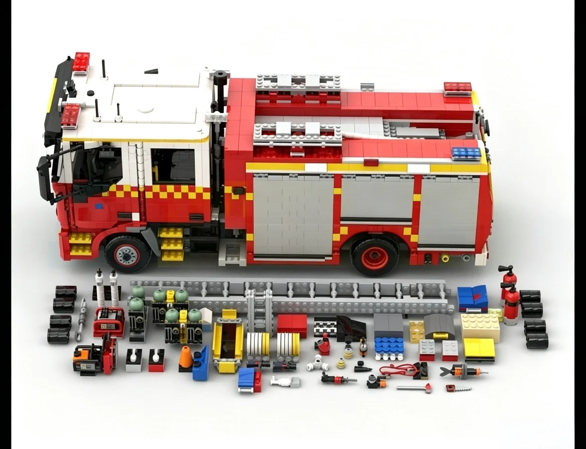 4317PCS MOC Urban Rescue Pumper Fire Truck Building Blocks Emergency Fire Engine Model DIY Assembly Bricks Collectible Toy