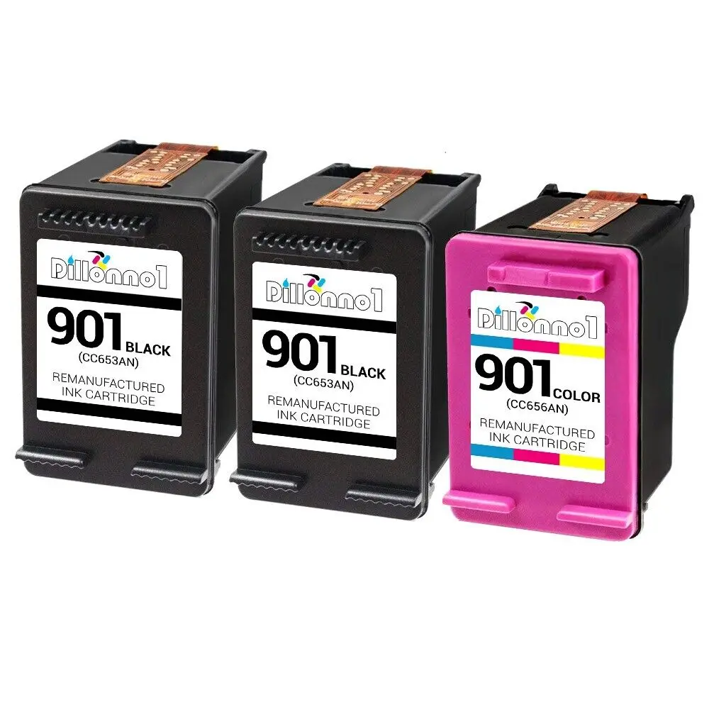 

3PK For HP 901 For HP901 CC653AN CC656AN 4500 J4524 J4525 Ink