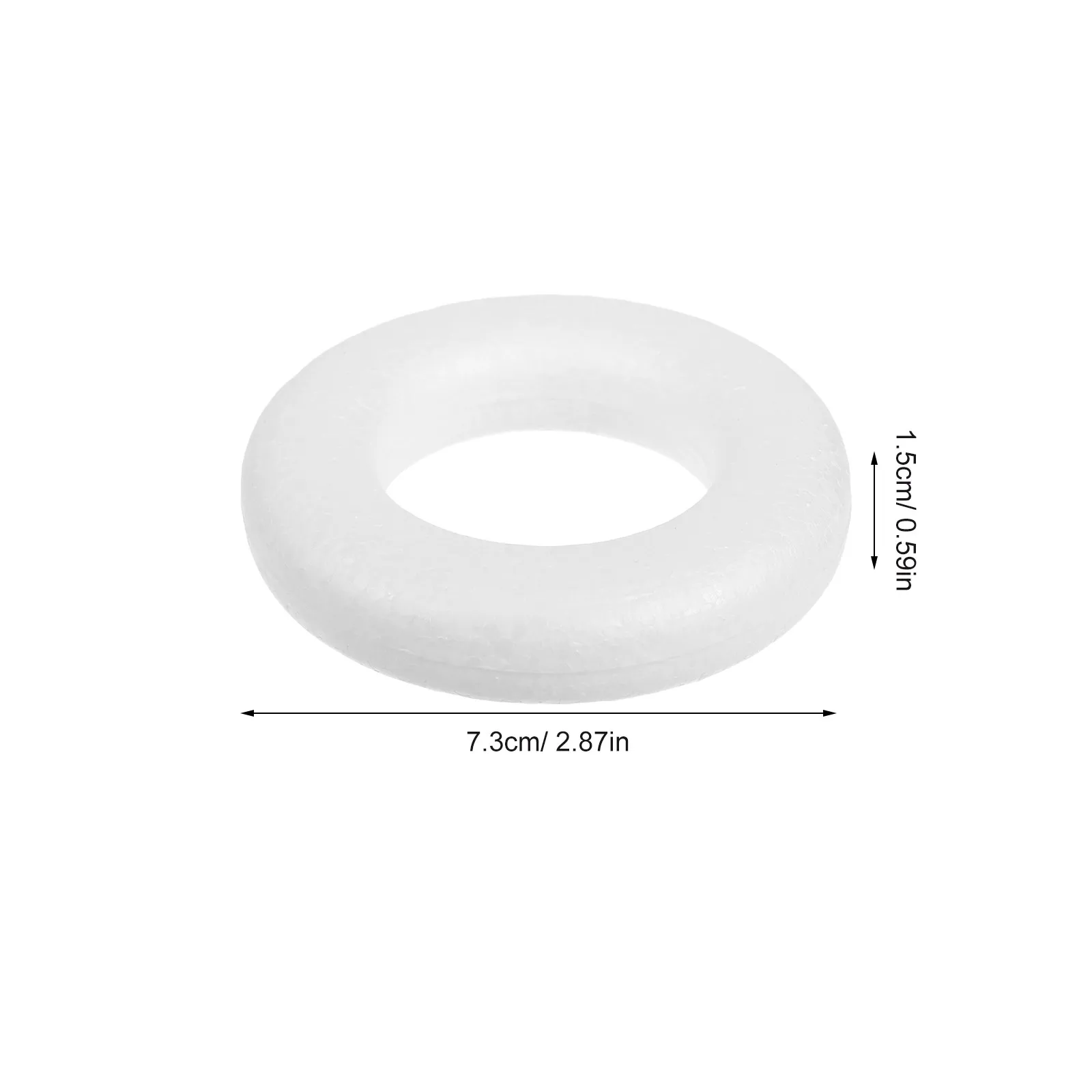 25Pcs White Round Wreath Craft Rings DIY Foam Circle Ornament Handcraft Supplies Christmas Projects Wreath Ring view 2