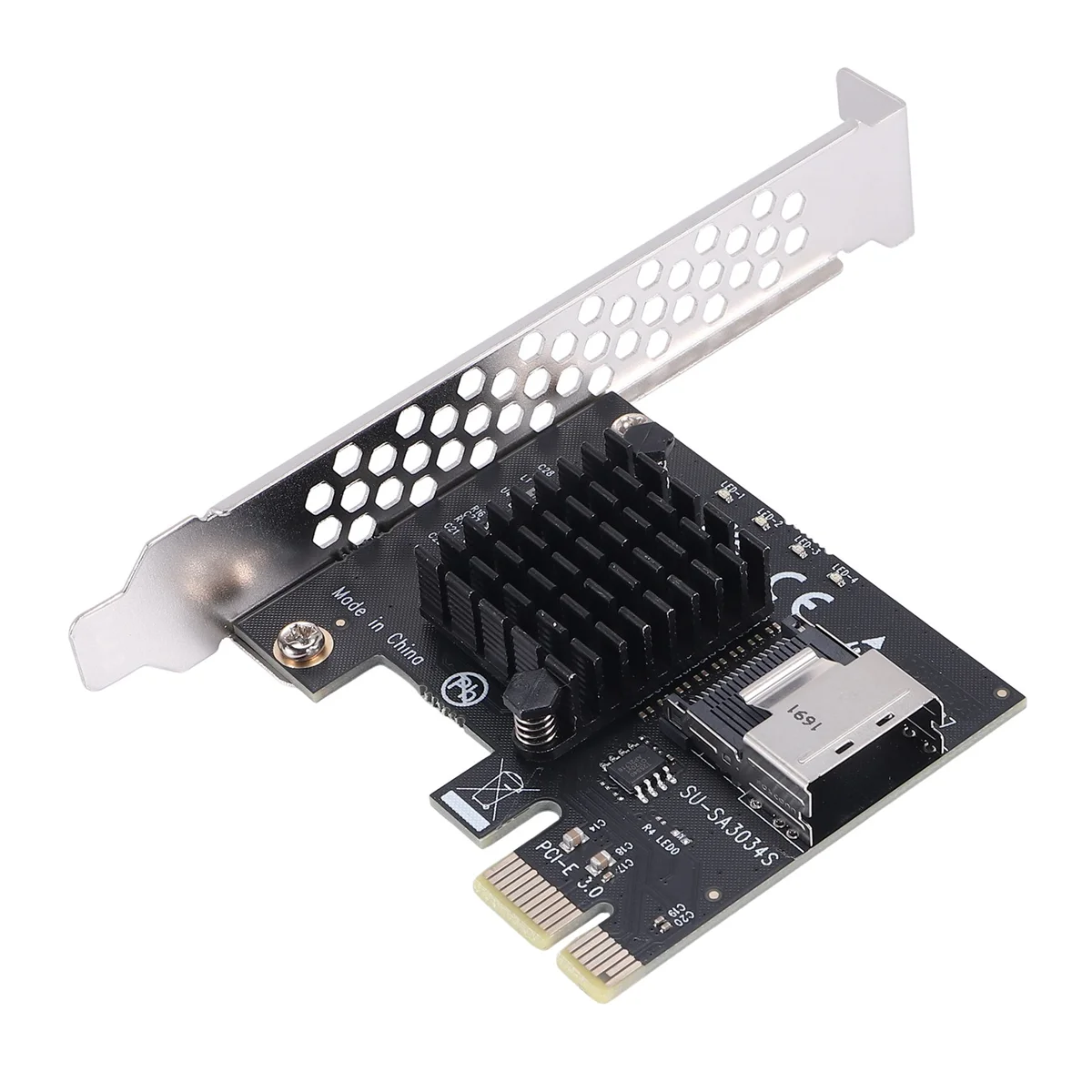 PCIE Riser Card PCIE 1X to Mini SAS SFF-8087 SATA3.0 6Gbps Adapter Card Hard Drive Expansion Card for Chia