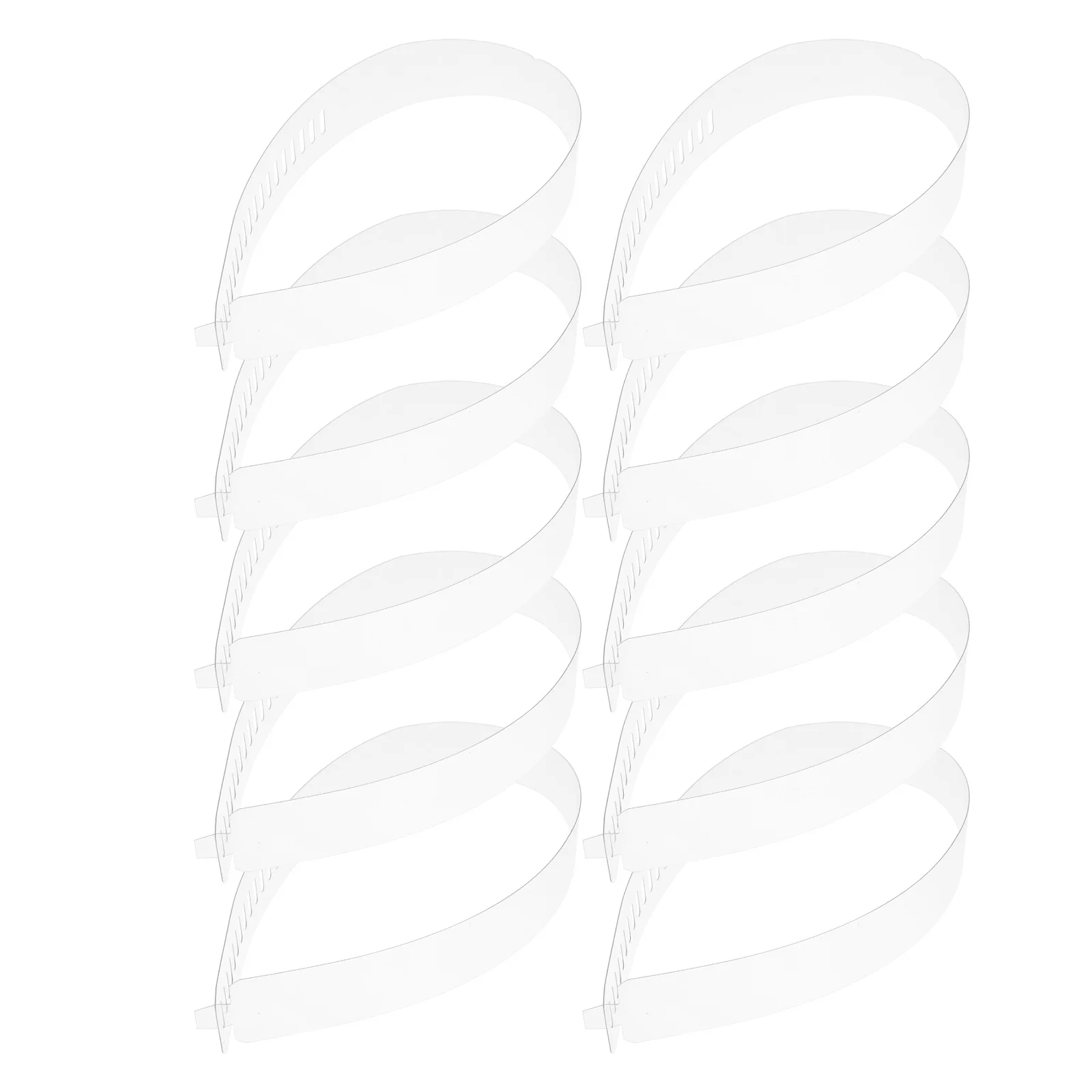 100 szt. Plastikowe paski do kołnierzyków koszul, przezroczyste, wytrzymałe, regulowane paski mocujące, praktyczne akcesoria do mocowania kołnierzyków koszul.