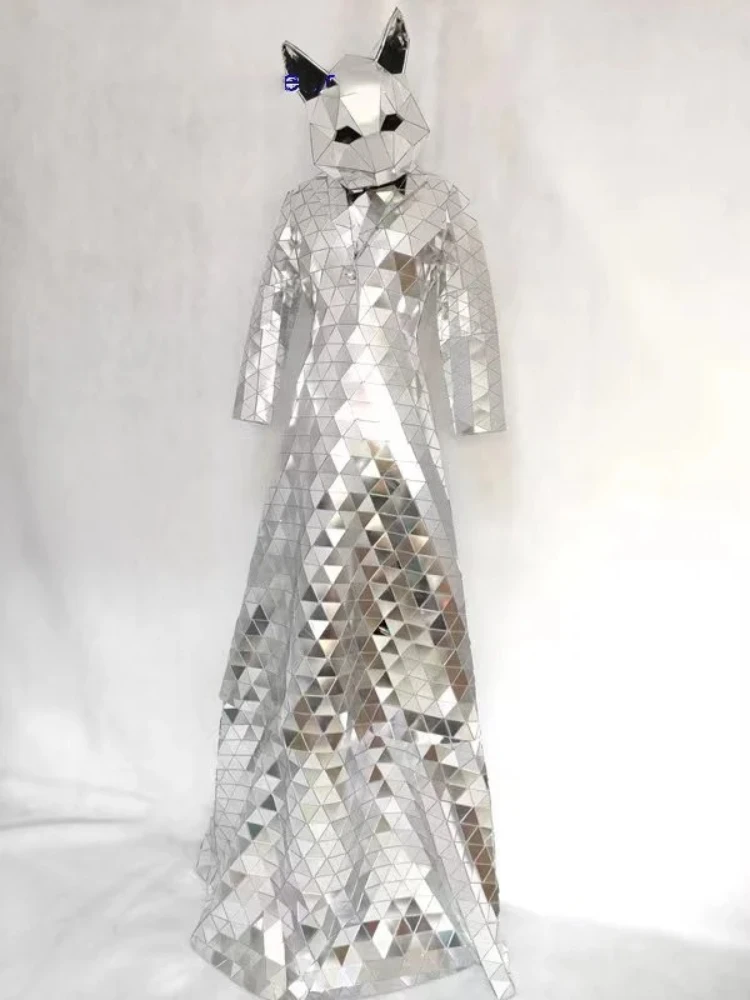 ركائز مرآة زي الحيوان رئيس الأداء اليد خياطة موكب عرض الحفلات مهرجان الموسيقى جديد تخصيص Diy بها بنفسك علامات زودياك الموضة