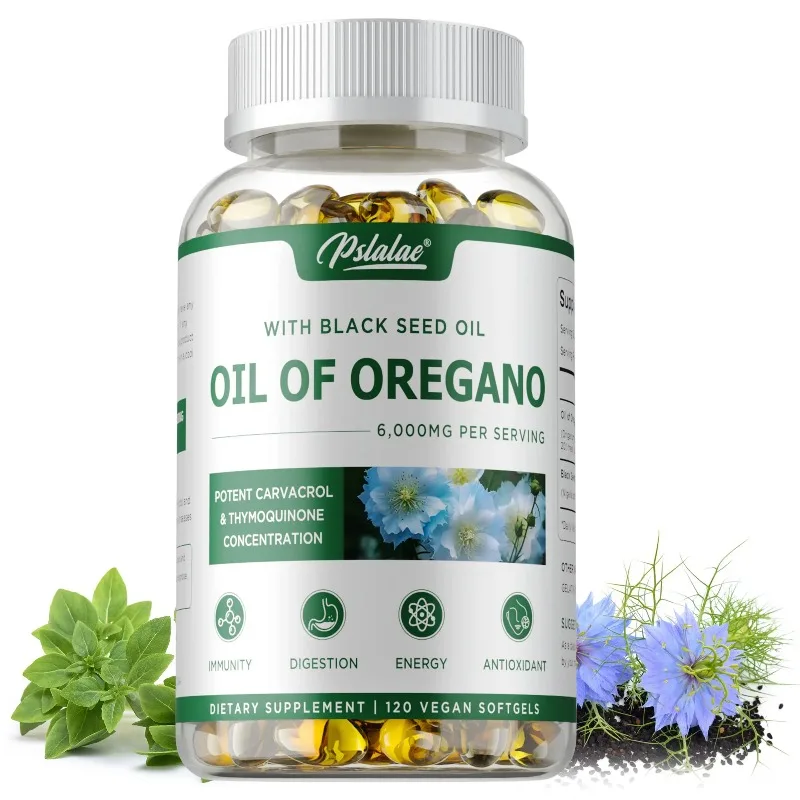 

Oregano Oil Capsules - Antioxidant, Balances Intestinal Flora, Improves Digestion and Gut Health, Boosts Blood Circulation