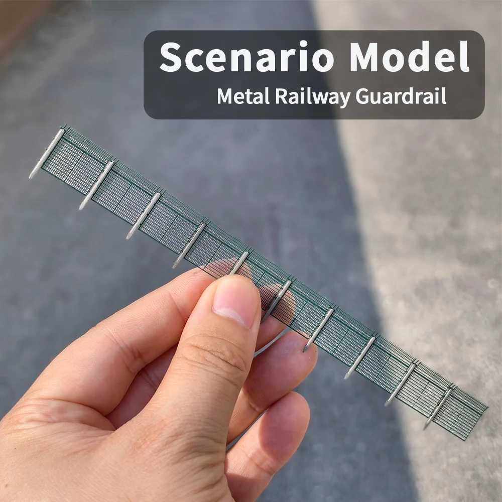 8.5cm/17.5cm N Scale 1:150 Miniature Protective Metal Fence Model Guaedrail For Railway Train/Sand Table/Military Scene Material