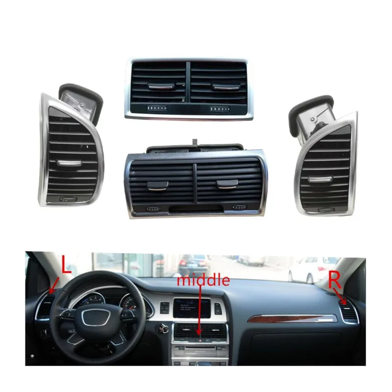 

Original front and rear panel dashboard louvered air conditioning vents A/C outlet for Audi Q7 4L 2007-2015 OEM