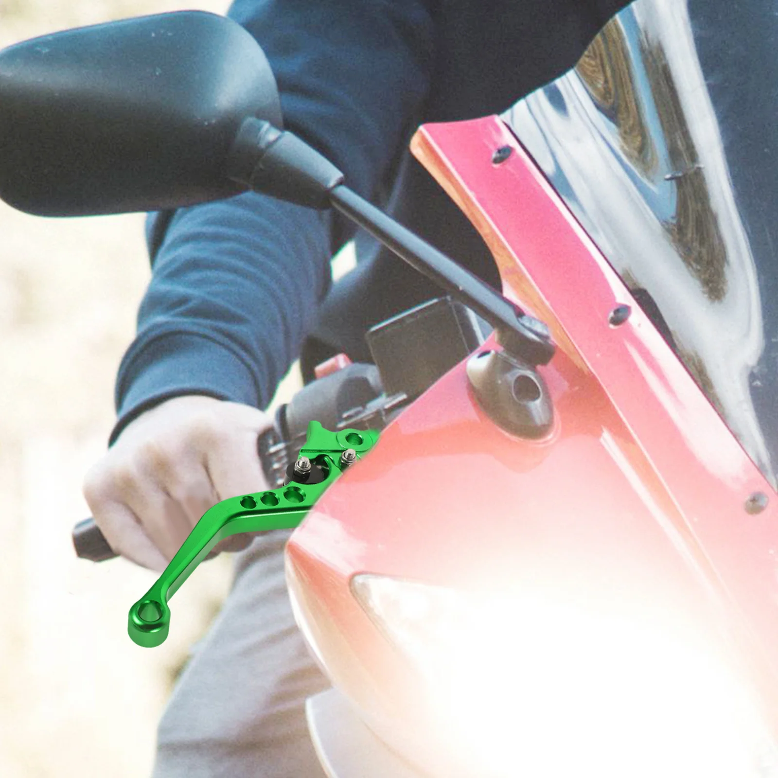 2 قطعة دراجة نارية دواسة فرامل رافعة مجموعة التصنيع باستخدام الحاسب الآلي الألومنيوم قابل للتعديل الفرامل مقبض عتلات القابض للدراجة الكهربائية دراجة الطرق غير الممهدة سكوتر