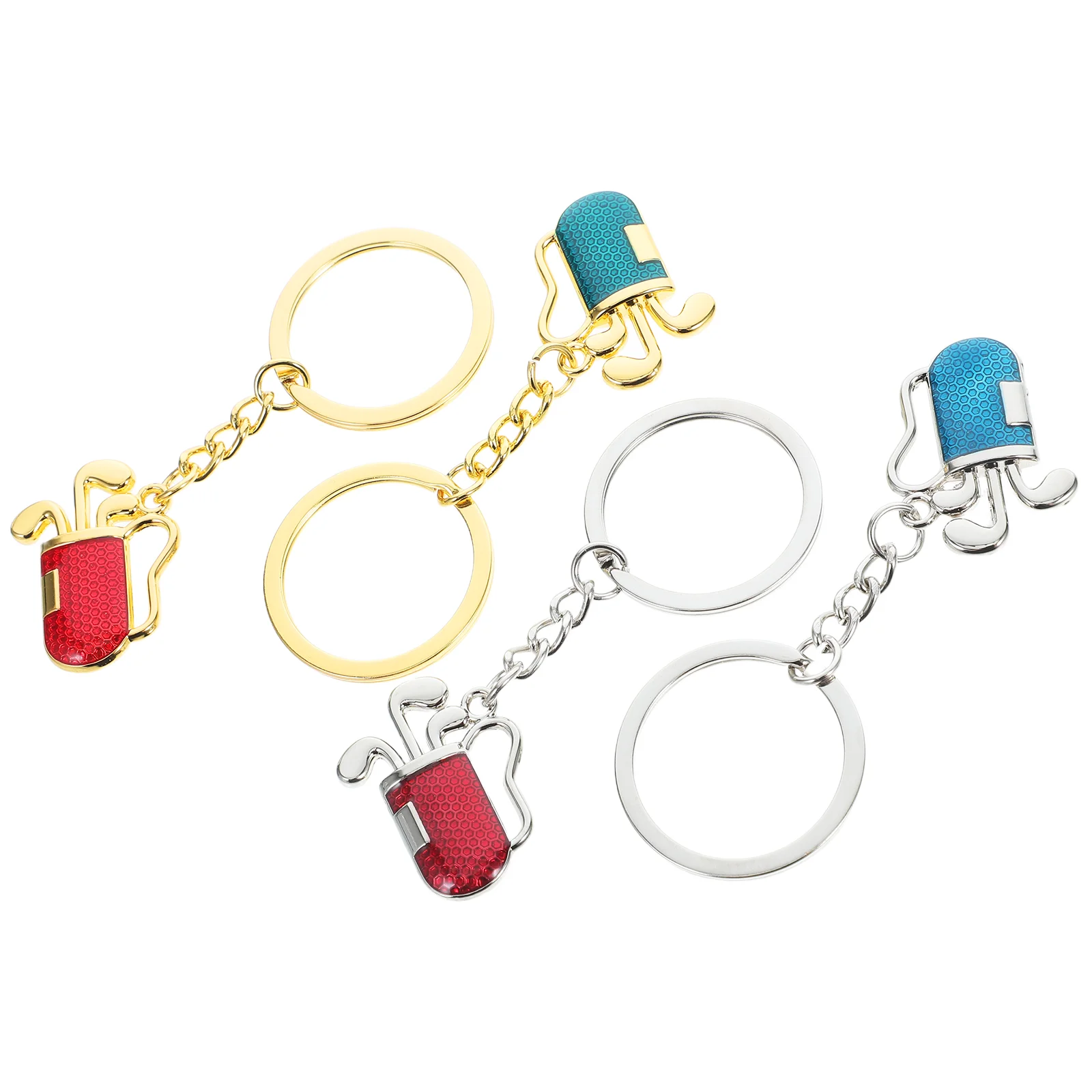 

4 Pcs Key Chain Pendant Wrist Lanyard Keychains Kit for Car Keys Golfer Gift Exquisite Ring
