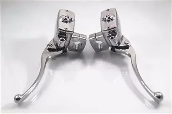 

Chrome 1" Skull Handlebar Reservoir Brake Clutch Lever Motorcycle Motorbike Cafe