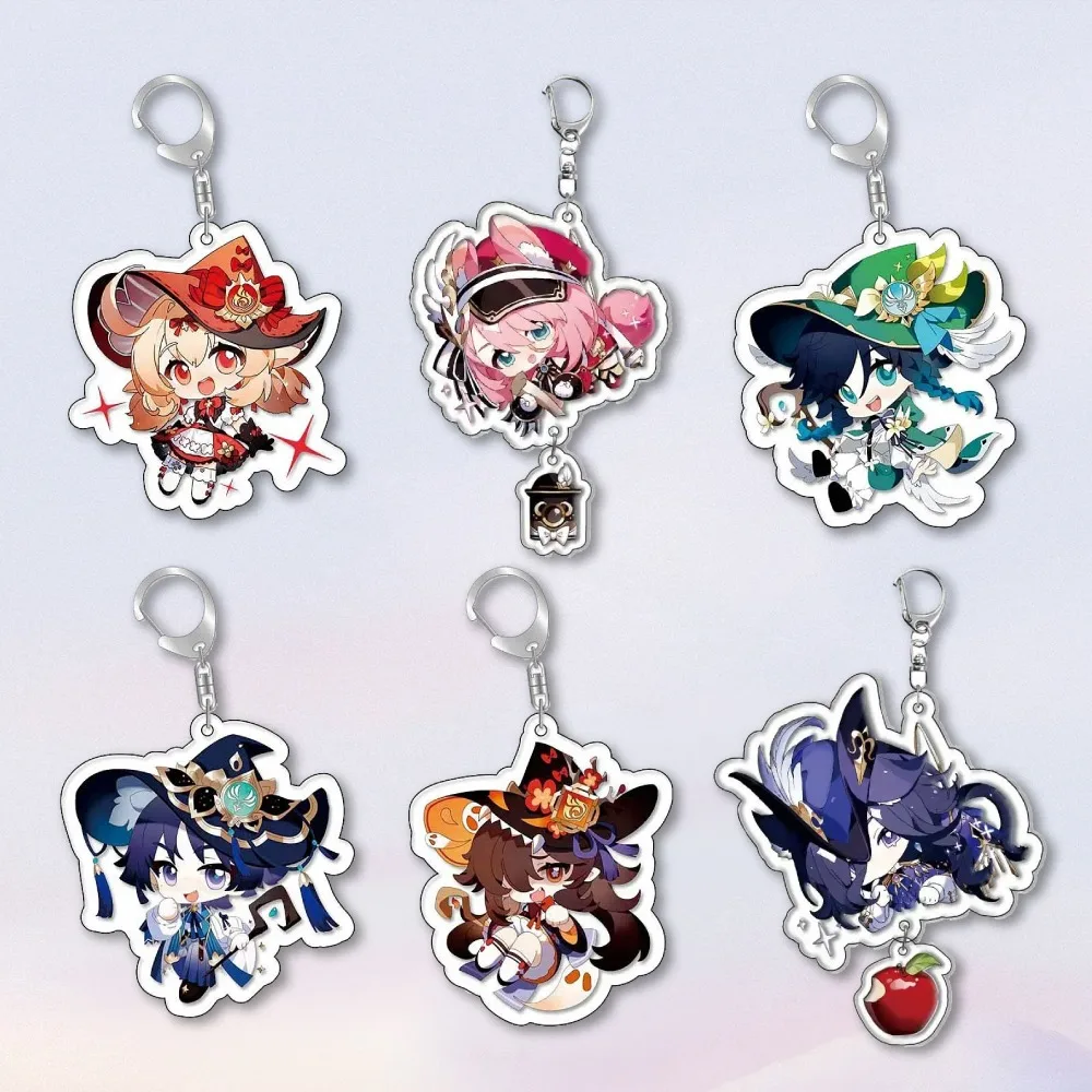 

Diy Game Genshin Impact Klee Cartoons Q Version Acrylic Keychain Peripherals Fashion Backpack Pendant Jewelry Holiday Gifts