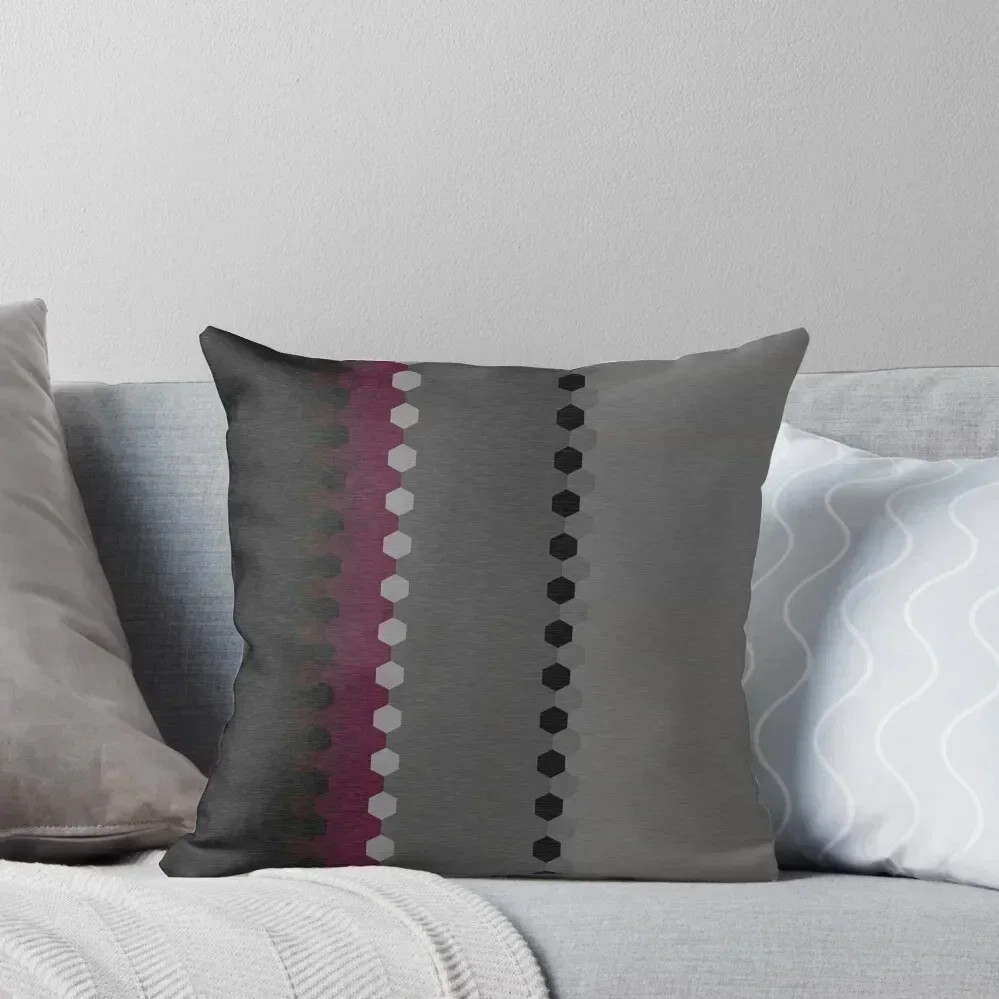 

Modern Burgundy Black Grey Dot Stripes Throw Pillow Plaid Sofa Cushions pillow