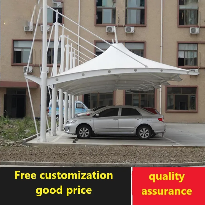 

Outdoor steel frame parking shed community membrane structure carport motor vehicle car sunshade awning