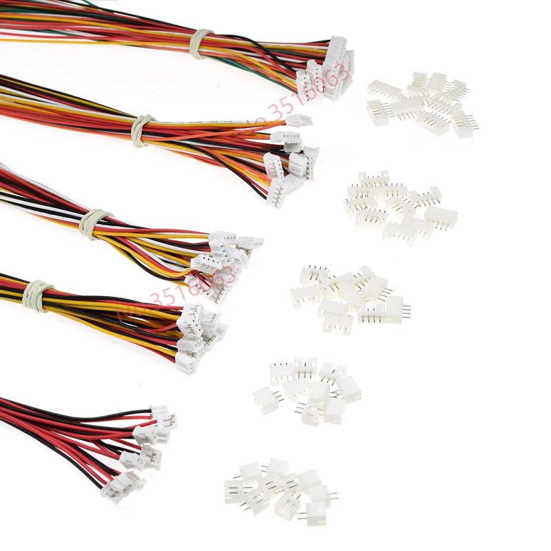 10Sets Mini Micro JST 2.0 PH Male Female Connector 2/3/4/5/6/7/8/9/10/11/12 Pin Plug With terminal Wire Cable Socket 200MM 26AWG