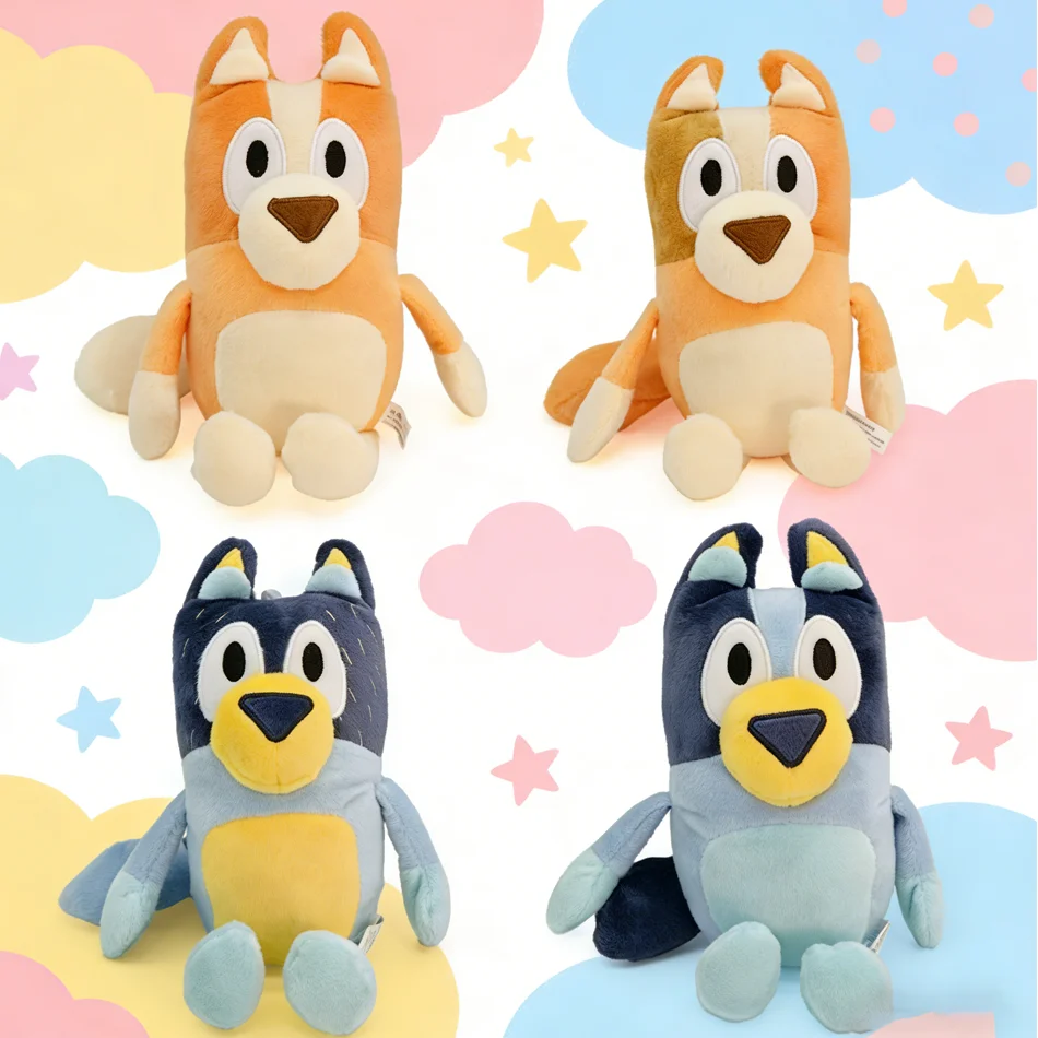 

Cartoon Blue-Y Dog Peluche Bluey & Bingo Family Plush Toys 20CM Soft Stuffed Animals Dolls Christmas Gifts