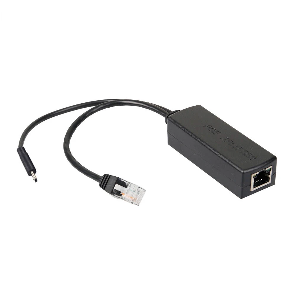 Micro PoE IEEE 802.3af Micro USB Active PoE Splitter Power Over Ethernet 48V a 5V 2.4A per Tablet Dropcam o Raspberry Pi