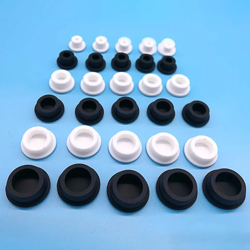 1/3PCS 15.5mm-39.3mm Black Silicone Rubber Cap T-type Hole Plug Cover Rubber Stopper Sealing Plug Snap-on Gasket Seal Stopper