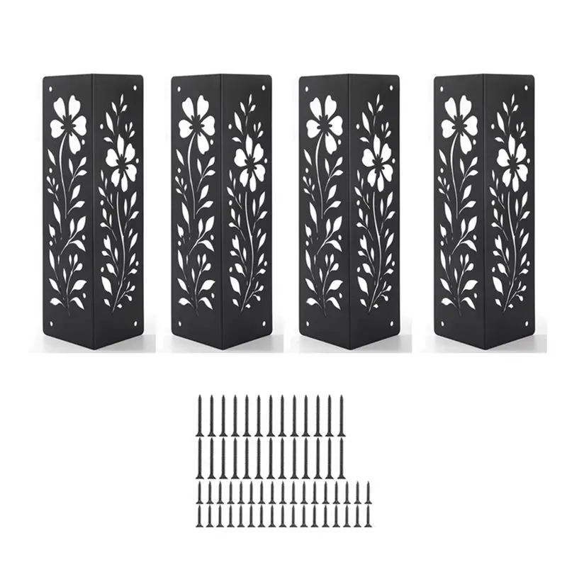 

Угловые кронштейны с винтами, сверхпрочные металлические, для дерева, для приподнятых грядок, угловые опоры-A45M