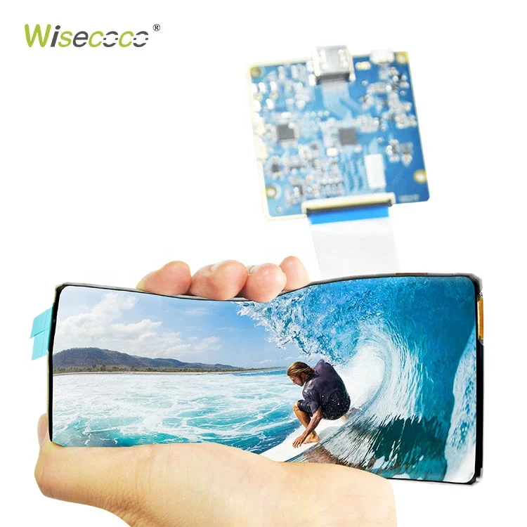 6 Inch 1440*2880 2k High Resolution Curved Flexible AMOLED OLED Display Bendable Screen Module for Smart Wearable Devices