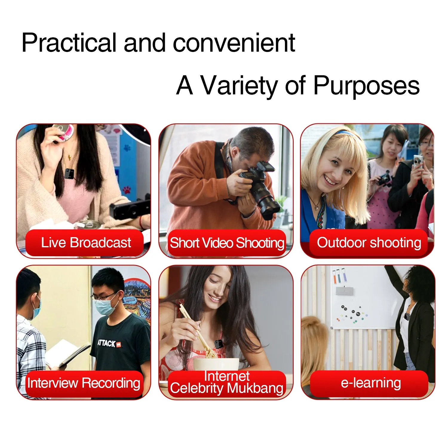 2,4G беспроводной петличный микрофон, петличный микрофон для презентаций, лекций, сценических выступлений, домашнего караоке, компактный невидимый звук S