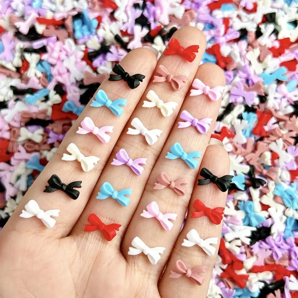 60PCS Effen Kleur Strik Nail Art Decoraties Minimalistische Lijnen Stropdas Hars Nagel Charmes DIY Kleine Geur Nagels Accessoires