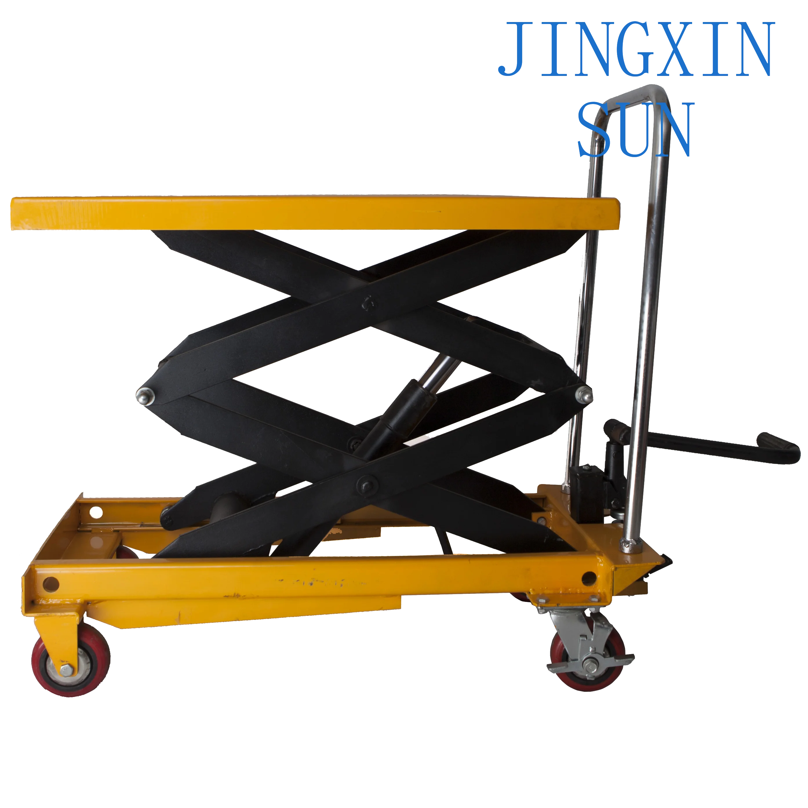 Foot Pedal Platform Transporter Manufacturer Inventory Warehouse Material Handling Truck Small Mobile Hydraulic Elevator