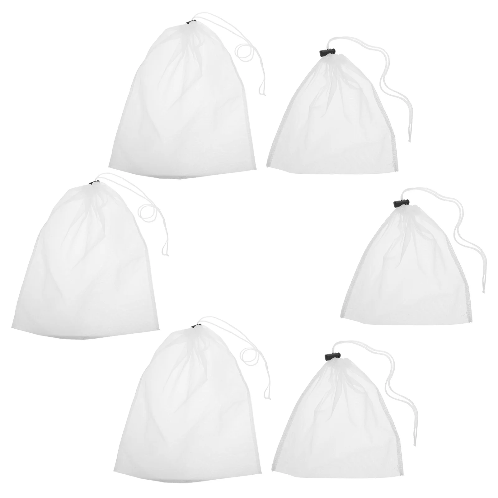 

6Pcs Reusable Tea Sachets for Loose Leaf Fine Mesh Non-Woven Drawstring Filter Bags Coffee Herb Infusion Tool Tea Sachets