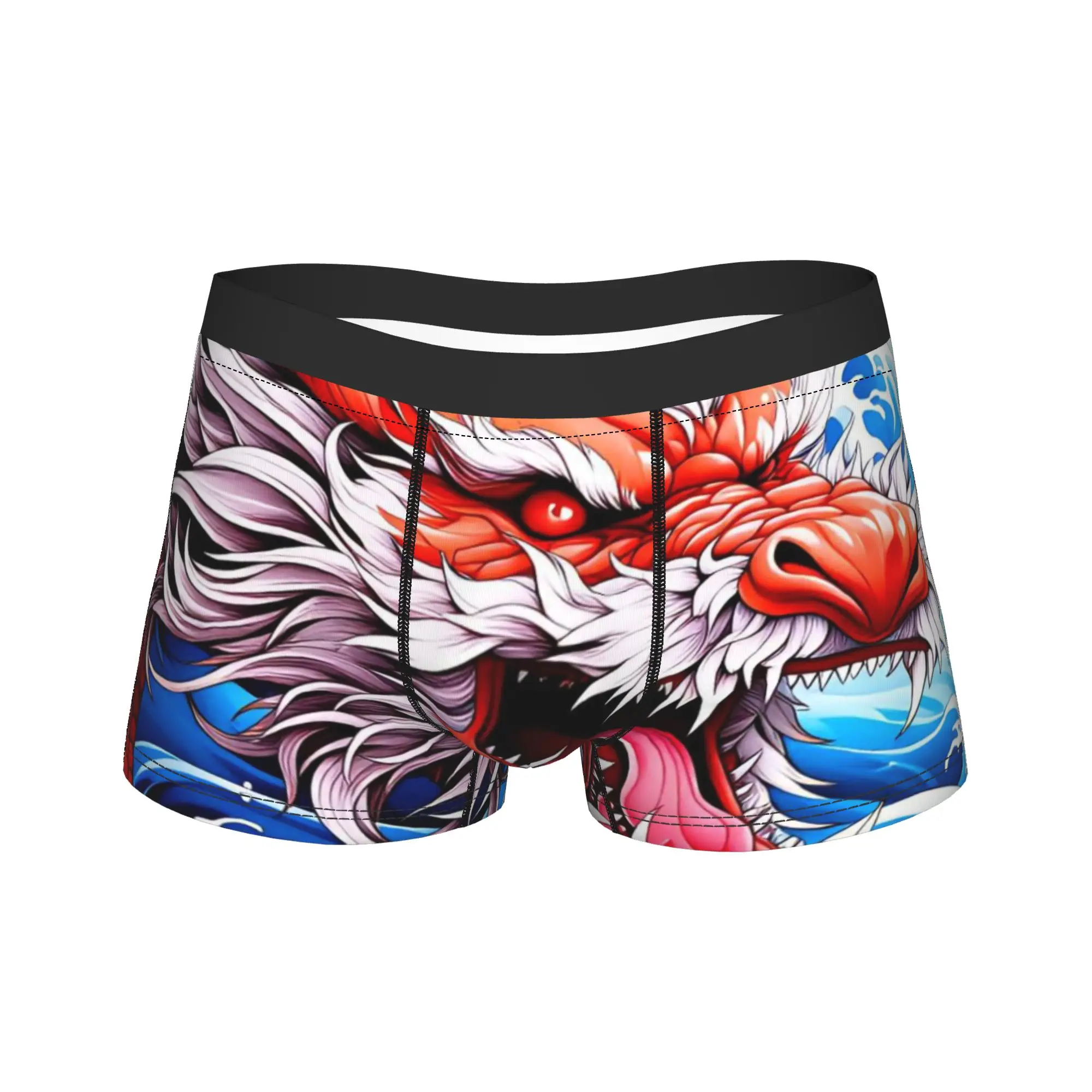 

Dragon Pattern Underwear Classic Panties Custom Shorts Briefs For Male Pouch Plus Size Boxer Shorts