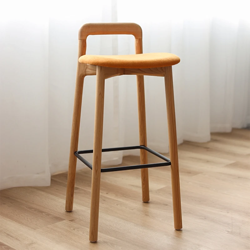 

Reception Reinforce Bar Chair Counter Restaurant Wooden Waiting Bar Stool Minimalist Ergonomica Taburetes Altos Home Furniture