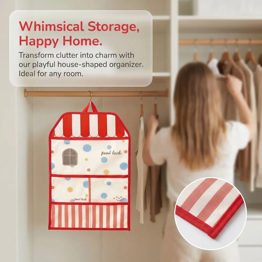 Cartoon Underwear Storage Organization Space Saving Large Capacity Hanging Door Organizer Multi-layer Portable