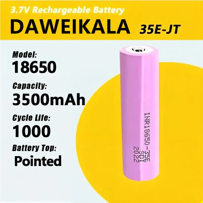 

1-40 шт. литиевые аккумуляторы Daweikala 35E-JT 3.7v 18650 3500 мАч 25A высокой мощности, оригинальные INR18650 для электроинструментов