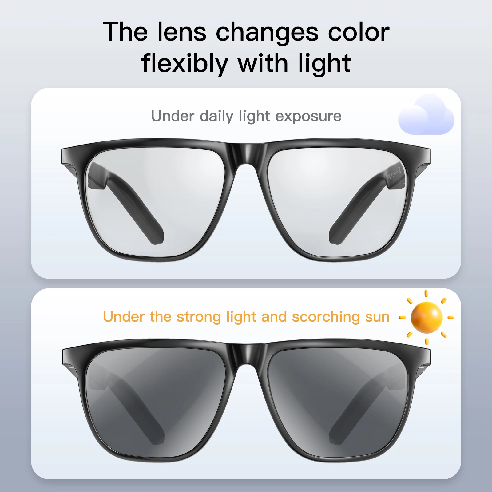 2025年新型調光スマートサングラス タッチ式防水ワイヤレス - Photochromic Smart Sunglasses Audio のレビューと価格