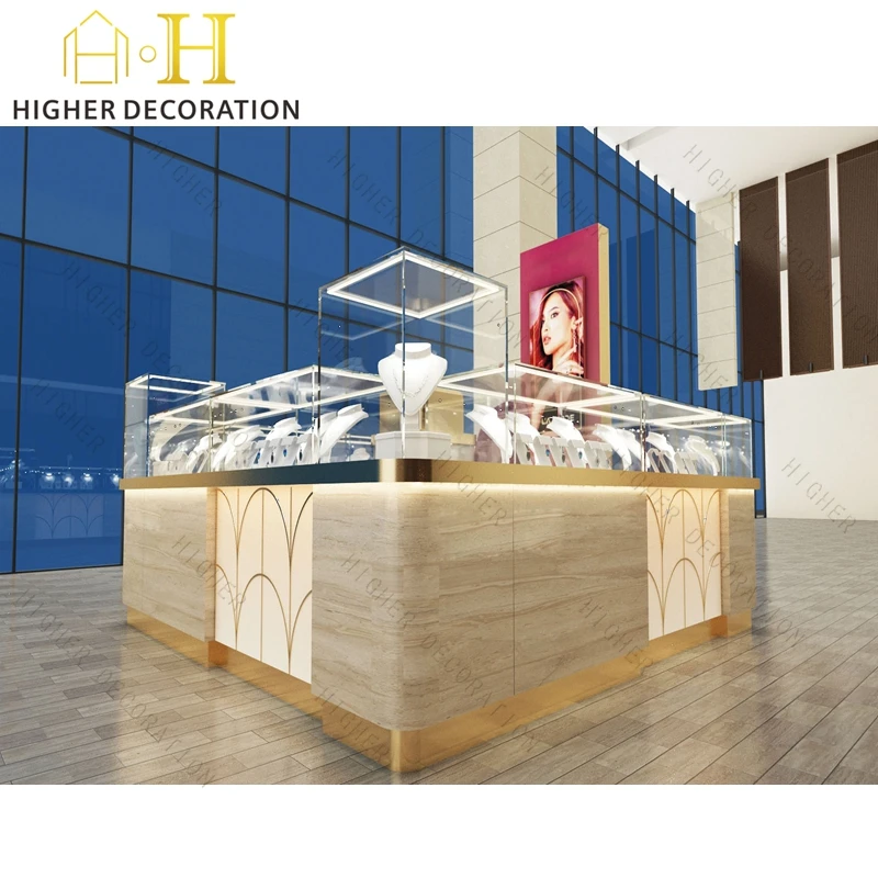 ออกแบบเคาน์เตอร์โชว์สินค้าเครื่องประดับสำหรับห้างสรรพสินค้า ร้านค้าปลีก และร้านขายเครื่องประดับ
