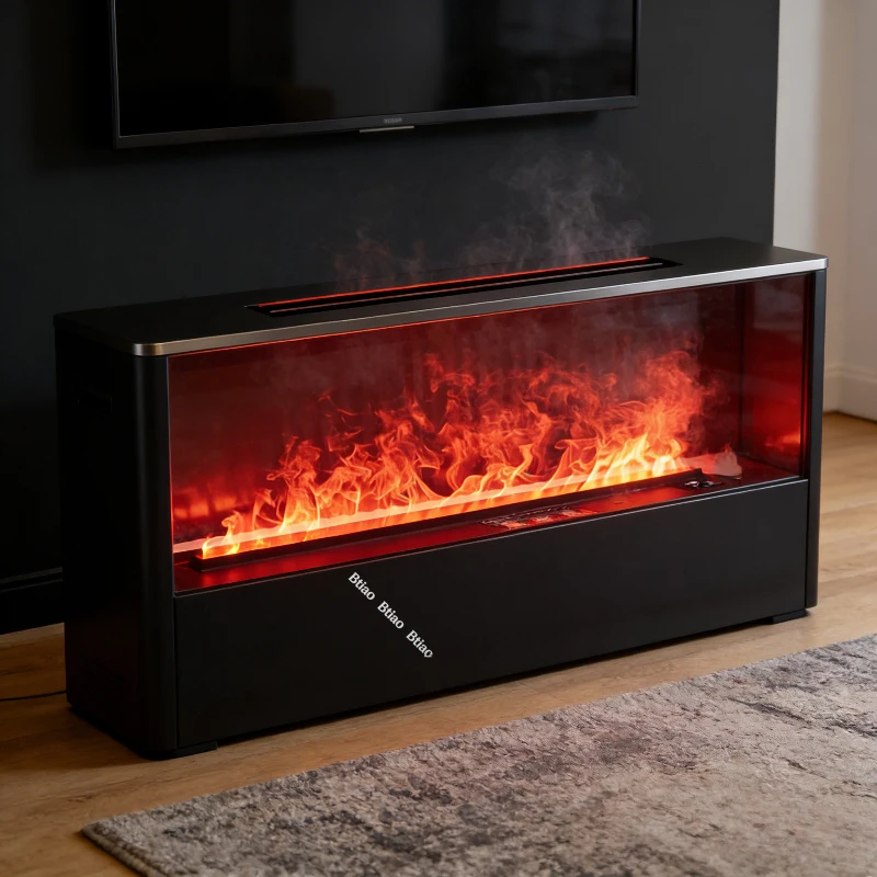 

Wall Mounted Water Mist Fireplace 9 Color LED Electric Fireplace with Ultrasonic био камин Mist Technology Flameless Home Decor