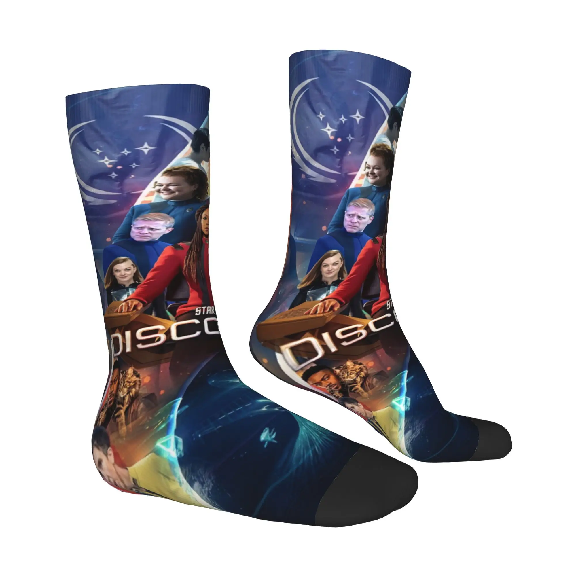 Star Trek Science Fiction TV Series  Men's Crew Socks Unisex Funny  Spring Summer Autumn Winter Dress Socks