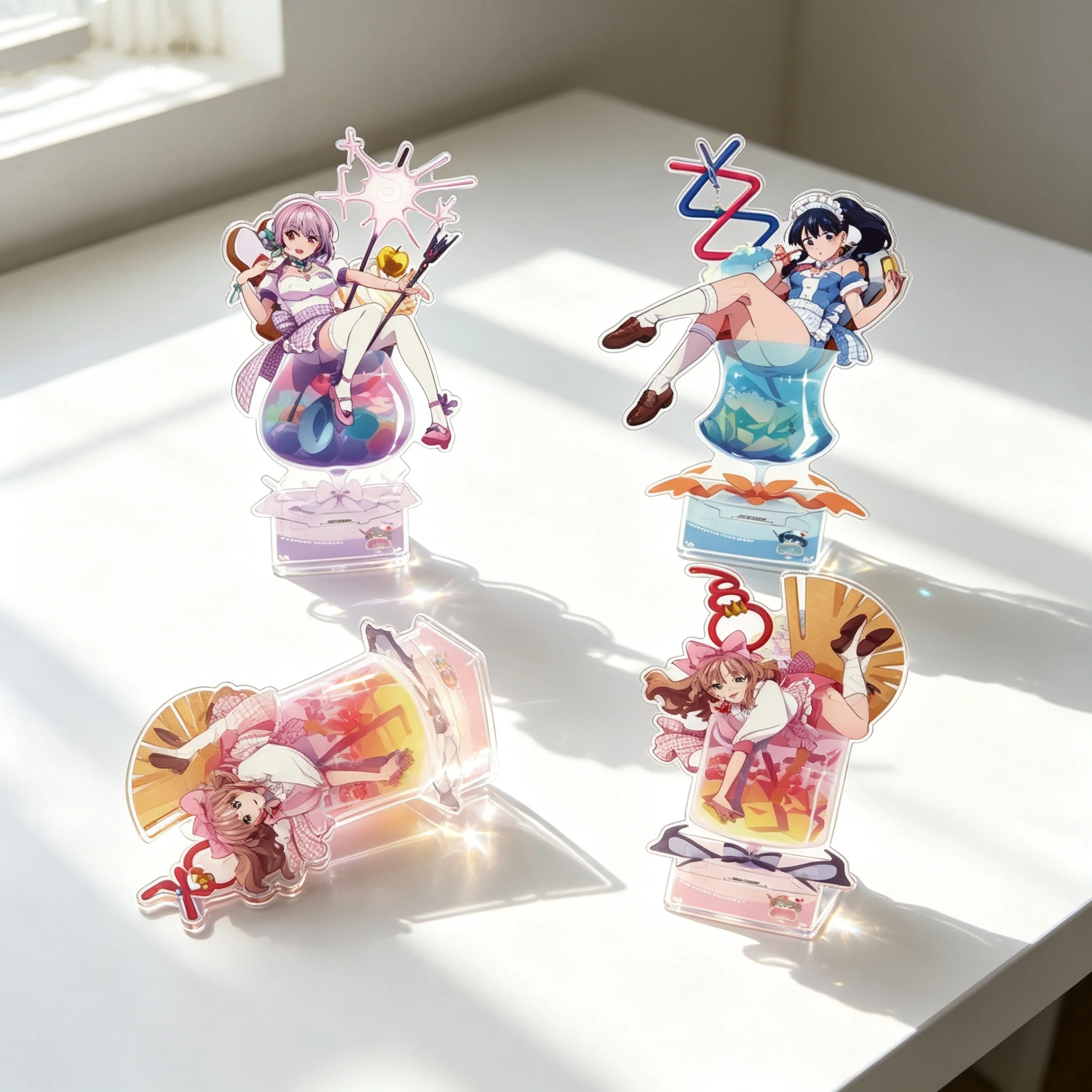 Anime GRIDMAN UNIVERSE Chapon!  Ver Akane Shinjo Rikka Takarada Acrylic Stand Model Plate Keychains Desk Decorations