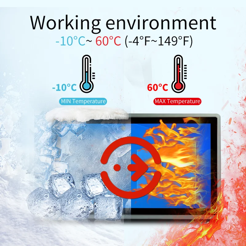 21.5 inch Touch control industrial panel pc J4125 All In one Computer Ip65 Waterproof industrial pc