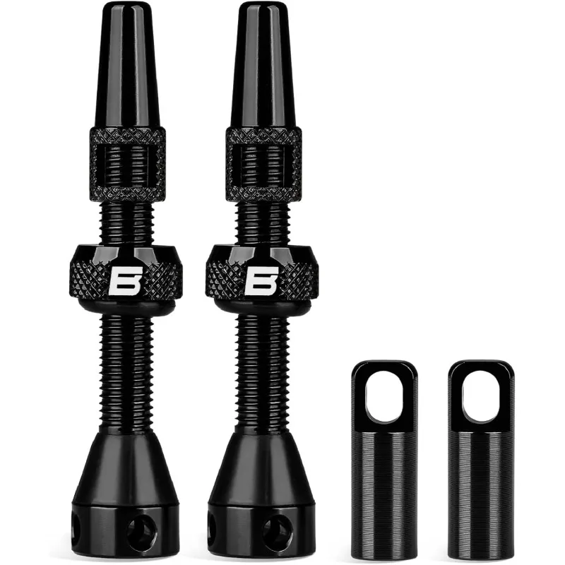 

BWSHLF Tubeless Presta Valve Stem 40/44/55/60/65/80/100 mm, Super Light Alloy Presta Valve Stem Kit with Valve Core Remover Tool