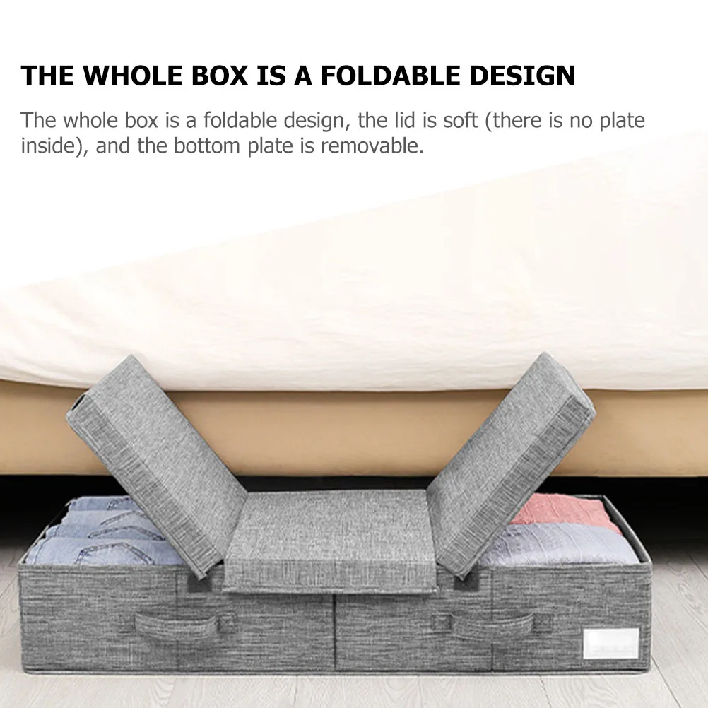 

Folding Bag Quilt Blanket Container Box Foldable Bedding Storage Bin Removable Bottom Stackable Space Saving Storage Containers