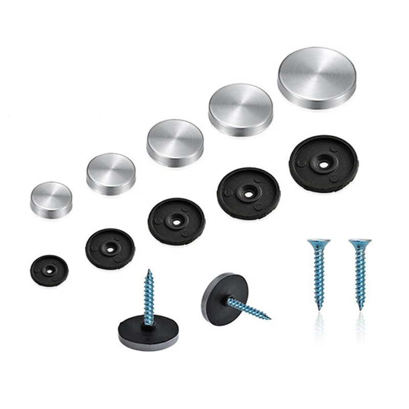 

Cheap & Wholesale 500PCS Stainless Steel Advertisement Nails Acrylic Board Billboard Glass Mirror Nails Screws Decorative Caps