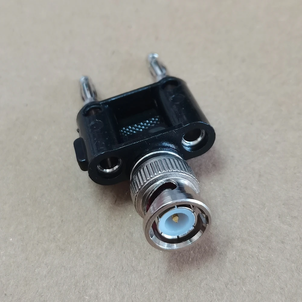 1 Stück BNC Q9 Adapter BNC Stecker auf zwei Dual 4mm Bananenstecker RF Koaxialverbinder BNC T-Stück 3-Wege-Splitter RF Adapter – Detail 8